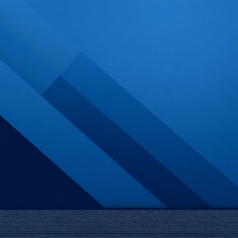 Abstracte visualisatie van gelaagde financiële risicolagen in indigo